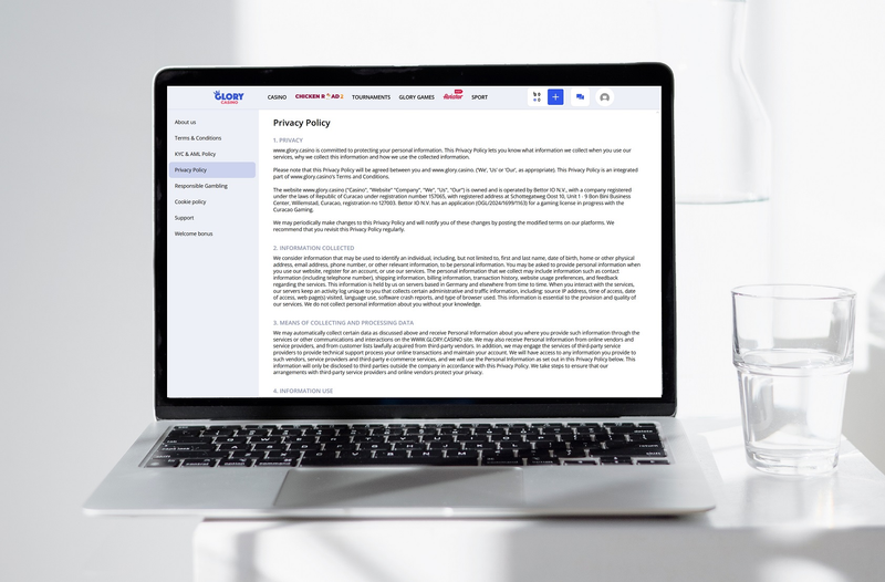  Glory Casino reliability and licence